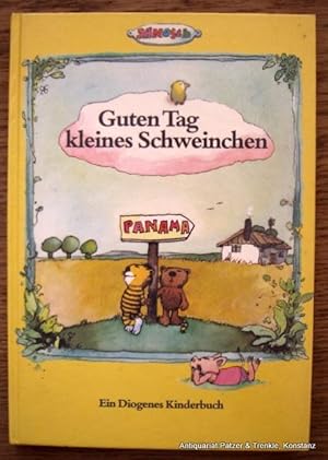 Imagen del vendedor de Guten Tag kleines Schweinchen. Die Geschichte, wie der kleine Tiger eines Tages nicht mehr nach Hause kam. Zrich, Diogenes, 1987. Durchgehend farbig illustriert. 47 S. Farbiger Or.-Pp. (ISBN 3257006837). a la venta por Jrgen Patzer