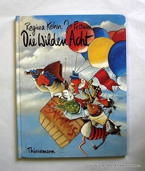 Seller image for Die Wilden Acht. Stuttgart, Thienemann, 1993. Fol. Durchgehend farbig illustriert. 14 Bl. Farbiger Or.-Pp. (ISBN 3522431391). for sale by Jrgen Patzer