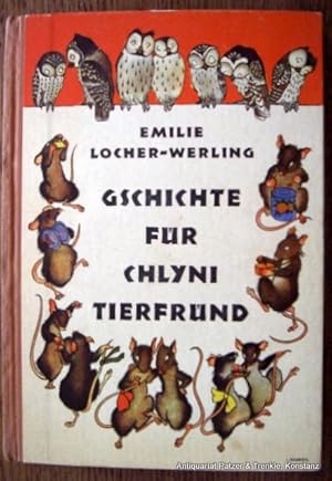 Image du vendeur pour Gschichte fr chlyni Tierfrnd. 8. Tsd. (2. Auflage). Zrich, Orell Fssli, 1942. Mit 9 Farbtafeln von Lilly Renner. 151 S. Farbiger Or.-Hlwd.; Kanten berieben. mis en vente par Jrgen Patzer