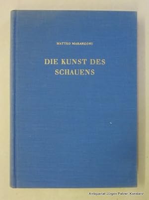 Bild des Verkufers fr Die Kunst des Schauens. Wie betrachtet man Bilder und Plastiken? 2. Aufl. Zrich, Fretz & Wasmuth, ca. 1945. Gr.-8vo. Mit 144 Abbildungen. 276 S., 4 Bl. Or.-Lwd. zum Verkauf von Jrgen Patzer