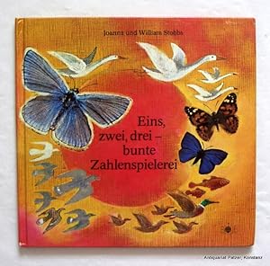 Seller image for Eins, zwei, drei - bunte Zahlenspielerei. Stuttgart, Boje, 1982. Kl.-4to. Durchgehend farbig illustriert. 14 Bl. Farbiger Or.-Pp. (ISBN 3414143305). for sale by Jrgen Patzer