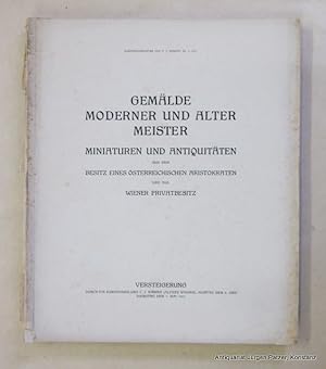 Miniaturen und Antiquitäten aus dem Besitz eines Österreichischen Aristokraten und aus Wiener Pri...