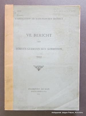Frankfurt, Baer, 1915. Gr.-8vo. Mit Abbildungen. 2 Bl., 438 S. Or.-Umschlag; angestaubt, Rücken ü...