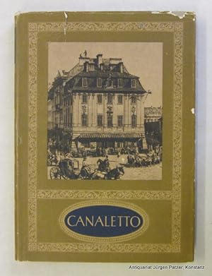 Imagen del vendedor de Canaletto. Peintre de Varsovie. Warschau, PIW, 1954. 4tol. 37 S., 1 Bl. u. Tafelteil mit 4 Farbtafeln u. 118 ganzs. s/w Abbildungen. Or.-Pappband mit Schutzumschlag; dieser an der Oberkante leicht "ausgefranst". a la venta por Jrgen Patzer