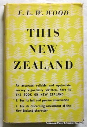 Seller image for This New Zealand. Hamilton, Paul's Book Arcade, 1952. Mit fotografichen Tafelabbildungen. 3 Bl., 202 S. Or.-Lwd. mit Schutzumschlag; dieser mit kl. Randlsuren. for sale by Jrgen Patzer