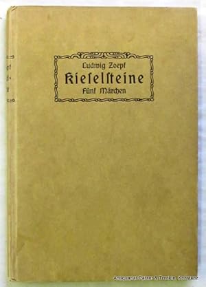 Imagen del vendedor de Kieselsteine. Fnf Mrchen. Stuttgart, Strecker & Schrder, 1919. Kl.-8vo. Mit Titelbild von Hans Thoma. 4 Bl., 115 S. Or.-Pp.; minimal fleckig. a la venta por Jrgen Patzer