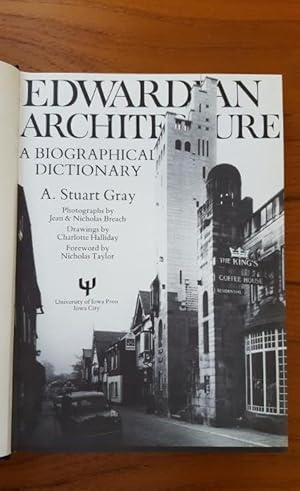 Bild des Verkufers fr EDWARDIAN ARCHITECTURE, A BIOGRAPHICAL DICTIONARY zum Verkauf von BOOKPRESS LTD.