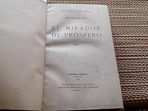 Imagen del vendedor de El mirador de Prspero (tomo I) a la venta por Librera "Franz Kafka" Mxico.