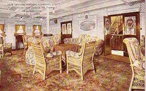 Seller image for Post Card - 1st CLASS LOUNGE : S.S. REMUERA & S.S. RUAHINE for sale by Jean-Louis Boglio Maritime Books
