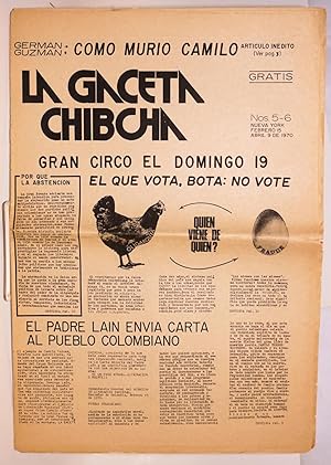 Imagen del vendedor de La Gaceta chibcha. Nos. 5/6 a la venta por Bolerium Books Inc.