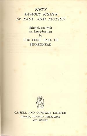 Seller image for Fifty Famous Famous Fights in Fact and Fiction for sale by Michael Moons Bookshop, PBFA