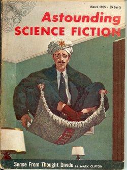 Bild des Verkufers fr ASTOUNDING Science Fiction: March, Mar. 1955 ("Time Crime") zum Verkauf von Books from the Crypt