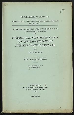 Bild des Verkufers fr Geologie Der Nunatakker Region Von Zentral-Ostgronland zum Verkauf von Between the Covers-Rare Books, Inc. ABAA