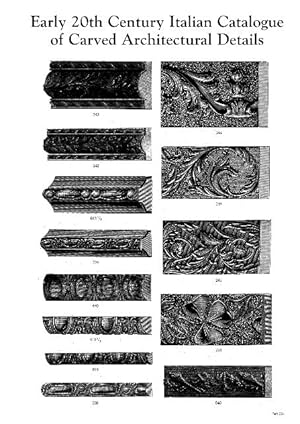 EARLY 20TH CENTURY ITALIAN CATALOGUE OF CARVED ARCHITECTURAL DETAILS.