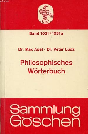 Imagen del vendedor de PHILOSOPHISCHES WRTERBUCH a la venta por Le-Livre