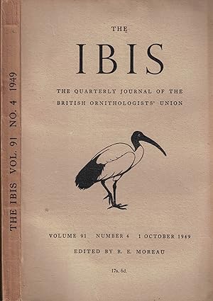 Bild des Verkufers fr The Ibis. A Quarterly Journal of Ornithology. Volume 91. No. 4. October 1949 zum Verkauf von Barter Books Ltd