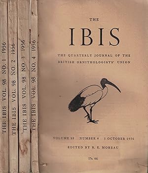 Image du vendeur pour The Ibis. A Quarterly Journal of Ornithology. Volume 98. Nos 1,2,3 and 4. 1956 mis en vente par Barter Books Ltd