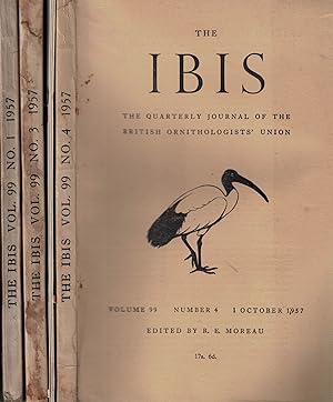 Image du vendeur pour The Ibis. A Quarterly Journal of Ornithology. Volume 99. Nos 1,3 and 4. 1957 mis en vente par Barter Books Ltd