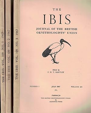 Bild des Verkufers fr The Ibis. Journal of the British Ornithologists' Union. Volume 109. Nos 1,2 and 3. 1967 zum Verkauf von Barter Books Ltd