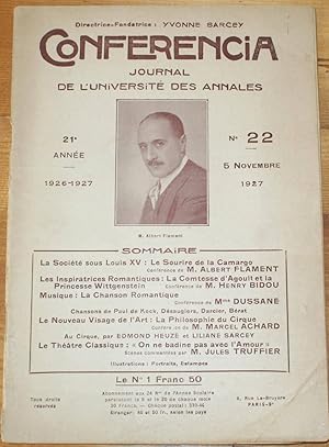 Conferencia 21e Année - 1926-1927 - N°22 du 5 novembre 1927