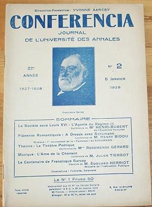 Conferencia 22e Année - 1927-1928 - N°2 du 5 janvier 1928