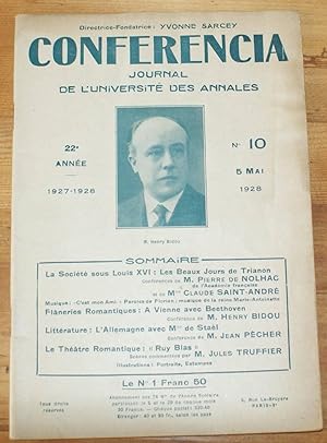 Conferencia 22e Année - 1927-1928 - N°10 du 5 mai 1928