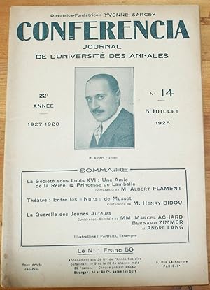 Conferencia 22e Année - 1927-1928 - N°14 du 5 juillet 1928