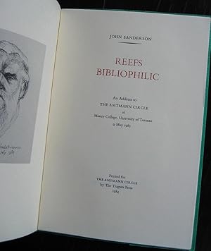 Reefs Bibliophilic: an address to the Amtmann Circle at Massey College, University of Toronto, 9 ...