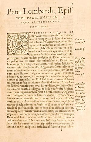 Sententiarum libri IIII. Ed. by Iohannes Aleaume.