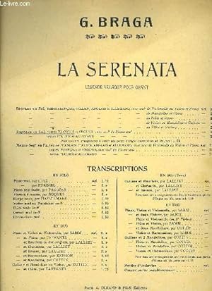 Seller image for LA SERENATA legende valaque pour chant POUR SOPRANO OU TENOR for sale by Le-Livre