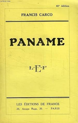 Imagen del vendedor de PANAME a la venta por Le-Livre