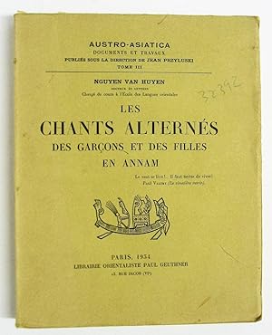 Seller image for Les Chants Alternes des Garcons et des Filles en Annam. for sale by John Randall (Books of Asia), ABA, ILAB