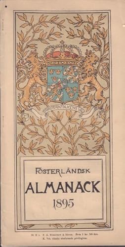 Seller image for Fosterlndsk almanack 1895. for sale by Rnnells Antikvariat AB