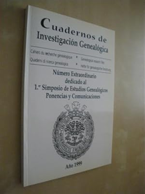 Imagen del vendedor de CUADERNOS DE INVESTIGACION GENEALOGICA. PRIMER SIMPOSIO DE ESTUDIOS GENEALOGICOS. PONENCIAS Y COMUNICACIONES. NUMERO EXTRAORDINARIO a la venta por LIBRERIA TORMOS