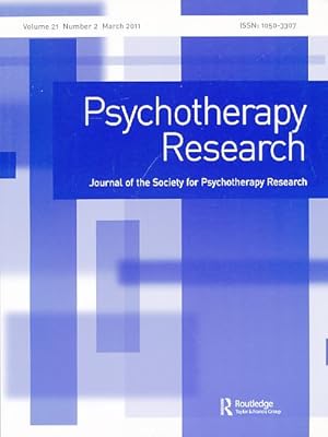 Bild des Verkufers fr Psychotherapy Research. Journal of the Society for Psychotherapy Research. Volume 21, Number 2, 2011. zum Verkauf von Fundus-Online GbR Borkert Schwarz Zerfa