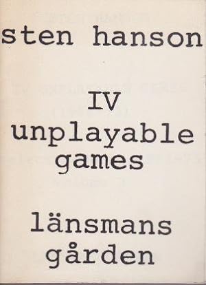 Seller image for IV unplayable games for sale by Libreria Giorgio Maffei