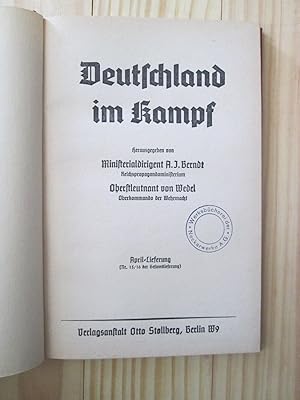 Seller image for Deutschland im Kampf : 1940 : April-Lieferung (Nr. 15 / 16 der Gesamtlieferung) for sale by Expatriate Bookshop of Denmark