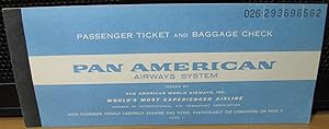 Pan American Airways System Passenger Ticket and Baggage Check