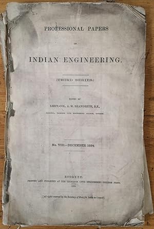 Seller image for Professional Papers on Indian Engineering. Vol. II (1884) (Contains: The Forth Bridge, The Severn Tunnel Railway & The Speed of Trains) for sale by Arthur Probsthain