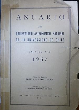 Anuario del Observatorio Nacional de la Universidad de Chile para el año 1967