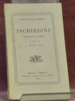 Imagen del vendedor de Iscrizioni italiane e latine. Con prefazione di Umberto Monti. a la venta por Bouquinerie du Varis