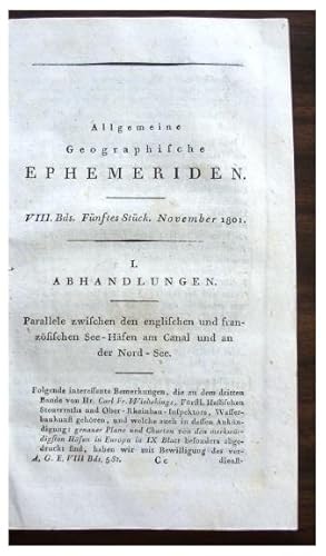 Parallele zwischen den englischen und französischen See-Häfen am Canal und an der Nord-See. [Para...