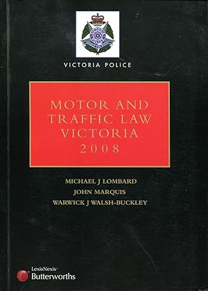 Seller image for Motor and traffic law Victoria 2008. for sale by Lost and Found Books