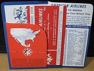 American Airlines Ticket, Bagage, Sticker, Postcard