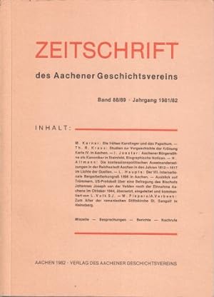 Image du vendeur pour Zeitschrift des Aachener Geschichtsvereins Band 88/89. Jahrgang 1981/82 mis en vente par Bcher bei den 7 Bergen