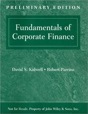 Bild des Verkufers fr Fundamentals of Corporate Finance [Taschenbuch] zum Verkauf von Modernes Antiquariat an der Kyll
