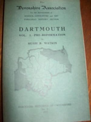 Bild des Verkufers fr Dartmouth Volume I: Pre-Reformation zum Verkauf von Atlantic Bookshop