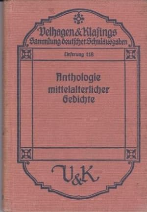 Bild des Verkufers fr Anthologie mittelalterlicher Gedichte. zum Verkauf von Versandantiquariat Dr. Uwe Hanisch