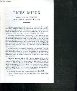 Seller image for PRIEZ MIEUX for sale by Le-Livre