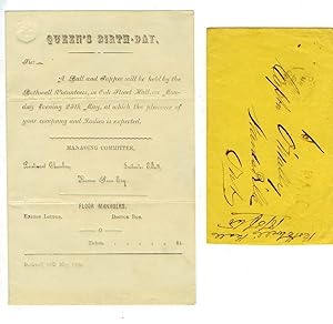 Bild des Verkufers fr Invitation to Queen's Birthday Ball, Bothwell, Ontario, 1868 zum Verkauf von Attic Books (ABAC, ILAB)